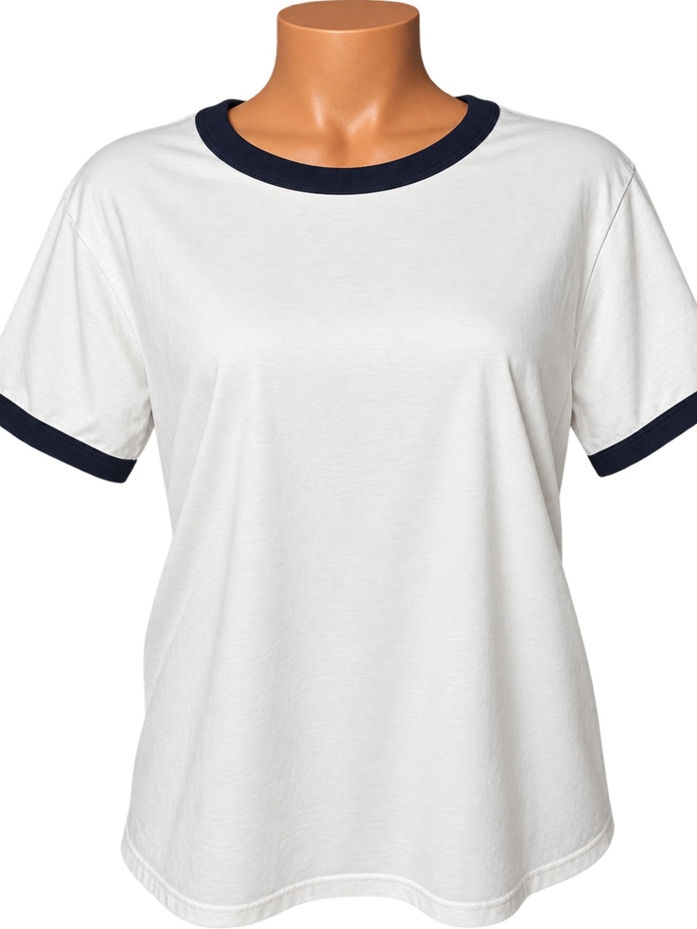 BANANA REPUBLIC Women’s Ringer T-Shirt XXL Navy Off-White
